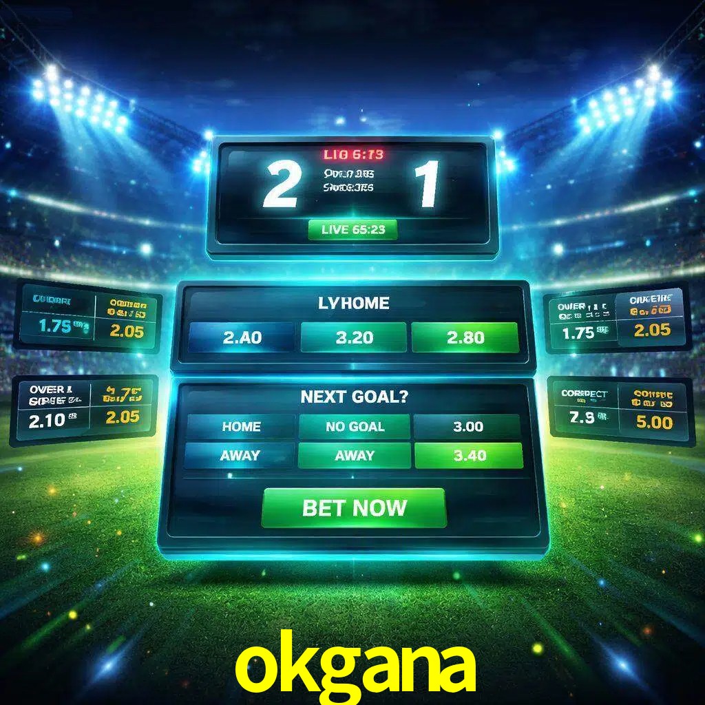 Vista de apuestas en vivo okgana durante un partido en curso